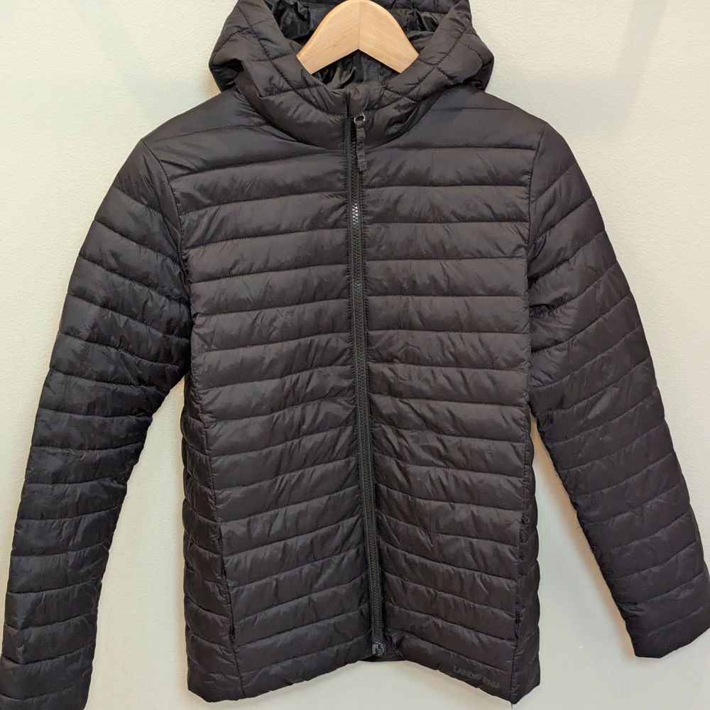 Lands' End Kids XL Black Puffer Jacket